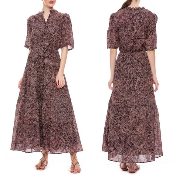 Apiece Apart Alta Maxi Dress Multi Bandhani Dot - Picture 1 of 13